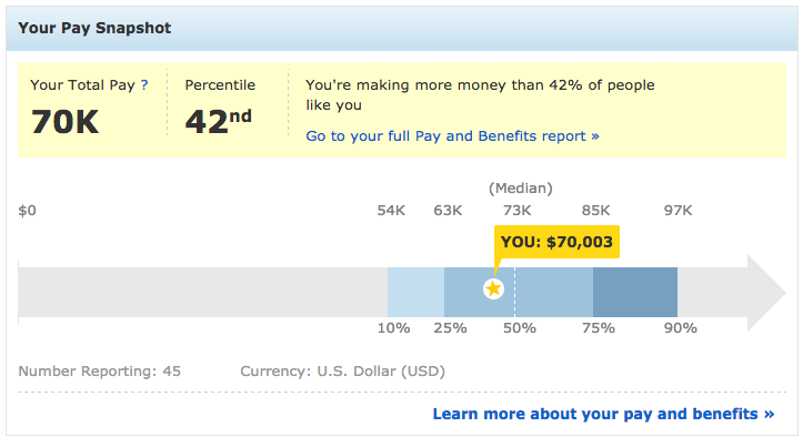 Your Salary Report Screenshot